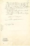 Decreto de nomeação do Tenente-Coronel de Engenharia Joaquim Basilio Cerveira e Sousa d' Albuquerque e Castro, para o cargo de Ministro das Colónias.