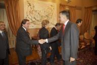 O Presidente da República, Aníbal Cavaco Silva, recebe em audiência a Direção da União Geral de Trabalhadores (UGT), a 29 de fevereiro de 2012
