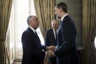 O Presidente da República Marcelo Rebelo de Sousa recebe, em audiência no Palácio de Belém, o Rei de Espanha D. Felipe VI , a 10 de janeiro de 2017