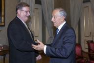 O Presidente da República Marcelo Rebelo de Sousa recebe, em audiência no Palácio de Belém, uma delegação da União Geral de Trabalhadores (UGT), a 1 de agosto de 2019