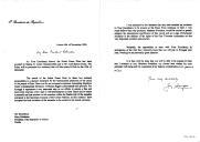 Carta do Presidente da República, Jorge Sampaio, dirigida à Presidente da República da Irlanda, Mary Robinson, para que aceite estar presente na cerimónia de entrega do Prémio Nobel da Paz ao Bispo de Díli D. Carlos Ximenes Belo e a José Ramos-Horta, em Oslo, no dia 10 de dezembro de 1996, sendo esta ocasião um momento para ambos os chefes de Estado se poderem encontrar.
