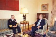 Audiência concedida ao Chefe de Estado-Maior das Forças Armadas, Almirante José Manuel Garcia Mendes Cabeçadas, a 12 de novembro de 2002