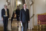 O Presidente da República, Marcelo Rebelo de Sousa, recebe as cartas credenciais do embaixador da Áustria, Robert Zischg, a 24 de janeiro de 2018.
