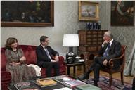 O Presidente Marcelo Rebelo de Sousa recebe a Comissão Independente para o Estudo dos Abusos Sexuais de Crianças na Igreja Católica Portuguesa, que lhe entregou cópia do relatório apresentado na Fundação Calouste Gulbenkian, a 13 de fevereiro de 2023