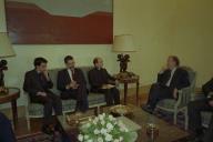 Audiência concedida pelo Presidente da República, Jorge Sampaio, ao Pároco dos Jerónimos, Cónego José Manuel dos Santos Ferreira, a 27 de setembro de 1999