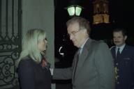 O Presidente da República, Jorge Sampaio, assiste ao concerto para Dois Pianos de Artur Pizarro e António Rosado, a 5 de novembro de 1999