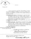 Guia de empréstimo da Secretaria da Presidência da República relativa à cedência, ao Governo Civil de Évora, de 3 fardamentos e de um pavilhão presidencial, para servirem na receção ao Presidente da República em visita àquela cidade, em 29 de junho de 1952.