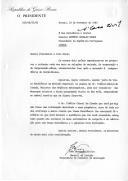 Carta do Presidente da República da Guiné-Bissau, João Bernardo Vieira, endereçada ao Presidente da República Portuguesa, General António Ramalho Eanes, informando do seu enviado especial, Dr. Fidélis Cabral de Almada, Ministro dos Negócios Estrangeiros, encarregado de transmitir a sua mensagem aceitando convite para visitar Portugal.