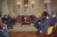 O Presidente da República, Jorge Sampaio, recebe cumprimentos de Ano Novo dos Juízes do Tribunal Constitucional, a 7 de janeiro de 2004
