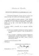 Decreto que reduz, por indulto, em um ano e seis meses, por razões humanitárias, a pena residual de prisão aplicada a José Pedro Cardoso Santos Nunes, de 30 anos de idade, no processo n.º 3867/94 do 3.º Juízo Criminal de Matosinhos.