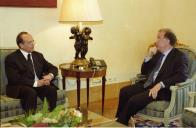 Audiência concedida pelo Presidente da República, Jorge Sampaio, ao Presidente da Assembleia Legislativa Regional da Madeira, José Miguel Jardim d' Olival Mendonça, a 3 de julho de 2000