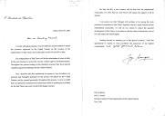 Carta do Presidente da República, Jorge Sampaio, endereçada a Kofi A. Annan, Secretário-Geral da Organização das Nações Unidas, agradecendo e aceitando o convite para estar presente na cerimónia organizada pelas Nações Unidas e expressando, em seu nome e de Portugal, o agradecimento do papel fundamental das Nações Unidas no processo de independência de Timor Leste.