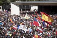 O Presidente da República, Marcelo Rebelo de Sousa, nas cerimónias a que o Papa Francisco presidiu em Fátima, a 12 de maio de 2017