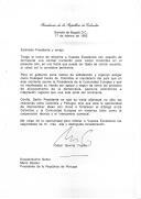 Carta do Presidente da República da Colômbia, César Gaviria Trujillo, dirigida ao Presidente da República Portuguesa, Mário Soares, convidando-o a visitar o seu país, durante o ano de 1992.