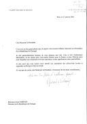 Carta de Valéry Giscard D´Estaing [antigo presidente da República de França] dirigida ao Presidente da República de Portugal, Jorge Sampaio, saudando-o e felicitando-o pela sua reeleição, certo que o presidente português "se manterá atento às aspirações das coletividades locais e regionais na Europa e no Mundo". 