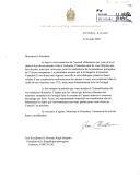 Carta do Primeiro Ministro do Canadá, Jean Chrétien, dirigida ao Presidente da República, Jorge Sampaio, agradecendo o acolhimento caloroso que recebeu durante a sua recente visita a Lisboa, no âmbito da Cimeira Canadá-UE.