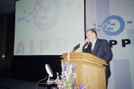 O Presidente da República, Jorge Sampaio, preside à abertura oficial da reunião do Comité Executivo da AIPPI - Association Internationale pour la Protection de La Propriété Intelectuelle, no Hotel Ritz, a 18 de junho de 2002