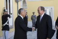 O Presidente da República, Marcelo Rebelo de Sousa, recebe, no Palácio da Cidadela de Cascais, o Príncipe Alberto II do Mónaco, 7 de março de 2017