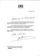 Carta do Rei Alberto II endereçada ao Presidente da República Portuguesa, Jorge Sampaio, agradecendo em seu nome e da Rainha Paola, a calorosa receção por ocasião da visita a Lisboa à EXPO 98, no dia 25 de setembro de 1998, e antecipando visita em novembro de 1999.