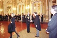 Cerimónia de apresentação de cumprimentos de Ano Novo ao Presidente da República, Jorge Sampaio, pelos Chefes de Missão Diplomática em Portugal, no Palácio Nacional de Queluz, a 12 de janeiro de 2004