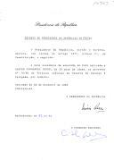 Decreto que revoga, por indulto, a pena acessória de expulsão do País, aplicada a Albino Fernandes Seves, no Proc.º n.º 76/92  do Tribunal Judicial da Comarca de Valença. 