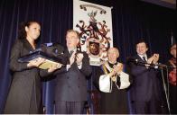 Cerimónia de entrega de diploma na Universidade Lusíada, em 1999