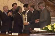 O Presidente da República, Jorge Sampaio, preside à entrega do Prémio Norte-Sul a Xanana Gusmão e Albina du Boisrouvray, na Assembleia da República, a 16 de junho de 2003