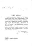 Carta do Presidente da República, Jorge Sampaio, endereçada ao Presidente da República do Quirguistão, Askar Akaev, felicitando-o por ocasião dos 10 anos de independência do seu país e referindo a próxima presidência portuguesa da OSCE como oportunidade para "o aprofundamento do relacionamento bilateral".