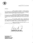 Carta do Presidente chileno, Eduardo Frei Ruiz-Tagle, dirigida ao Presidente da República, Jorge Sampaio, convidando-o a estar presente nas cerimónias de transmissão do mandato presidencial a terem lugar em Santiago do Chile e Valparaíso, nos dias 10 e 11 de março de 2000.