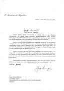 Carta do Presidente da República, Jorge Sampaio, endereçada ao Presidente da República da Guiné-Bissau, Koumba Yalá, agradecendo mensagem de felicitações que lhe foi dirigida por ocasião da sua reeleição.