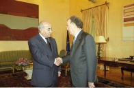 Audiência concedida pelo Presidente da República, Jorge Sampaio, ao Primeiro Ministro do Reino de Marrocos, Abderrhaman Youssoufi, a 29 de outubro de 1999