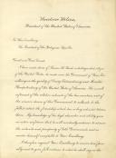 Carta credencial do Presidente dos Estados Unidos da América, Woodrow Wilson, apresentando o novo embaixador em Lisboa, Thomas H. Birch.
