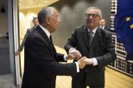O Presidente da República, Marcelo Rebelo de Sousa,reune  com o Presidente da Comissão Europeia, Jean-Claude Juncker, 22 de março de 2017