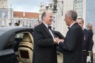 O Presidente da República Marcelo Rebelo, oferece um jantar, no Palácio Nacional de Queluz, em honra do Príncipe Aga Khan, que se encontra em visita oficial a Portugal, a 9 de julho de 2018