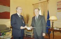 Audiência concedida pelo Presidente da República, Jorge Sampaio, ao Embaixador de Portugal na Tunísia, Manuel Moreira de Andrade, a 2 de fevereiro de 2001