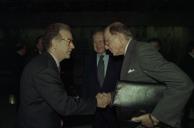 Deslocação do Presidente da República, Jorge Sampaio, à Conferência " Vinte Anos Depois: O Futuro da Terceira Vaga", que inaugurou o ciclo " A Intervenção Democrática" a 18 de outubro de 1996