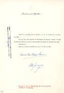 Decreto de nomeação do Dr. Carlos Eduardo Basto de Soveral no cargo de Subsecretário de Estado da Educação Nacional.