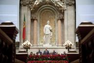 O Presidente da República, Aníbal Cavaco Silva, participa na Cerimónia Comemorativa do XXXV Aniversário do 25 de Abril, proferindo um discurso, na Assembleia da República, a 25 de abril de 2009