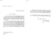 Carta do Presidente da República, Jorge Sampaio, endereçada ao Rei Hussein I da Jordânia, manifestando o desejo do seu país em que a Jordânia esta presente na EXPO 98 e aproveitando a oportunidade para reiterar o convite para visitar Portugal, em data que for mutuamente conveniente.