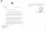 Carta do General Gnassingbé Eyadema, Presidente da República do Togo, endereçada ao Presidente da República de Portugal, Mário Soares, convidando-o a estar presente por ocasião das celebrações do 20º aniversário da Festa da Libertação Nacional, no dia 13 de janeiro de 1987.