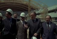 O Presidente da República, Jorge Sampaio, visita as obras da Expo 98, a 22 de abril de 1997