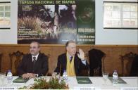 O Presidente da República, Jorge Sampaio, discursa em evento na Tapada Nacional de Mafra (?), em 2002