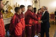 O Presidente da República Marcelo Rebelo de Sousa recebe, no Palácio de Belém, a Seleção Nacional de Futebol de Rua, a 5 de novembro de 2018  