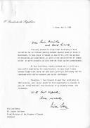 Carta do Presidente da República, Mário Soares, endereçada ao Primeiro Ministro do Reino da Suécia, Ingvar Carlsson, agradecendo e aceitando o convite para participar numa cimeira informal de chefes de Estado e de Governo, a ter lugar em Estocolmo nos dias 22 e 23 de junho de 1989.