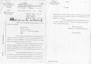 Mensagem do Presidente da República, Ramalho Eanes, endereçada ao Presidente da República Francesa, François Mitterrand, por ocasião da sua tomada de posse, renovando votos de felicitações.