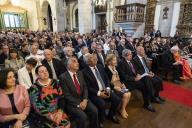 Comemorações do Dia de Portugal, de Camões e das Comunidades Portuguesas 2018. O Presidente da República Marcelo Rebelo de Sousa, recebe os cumprimentos dos 93 embaixadores e chefes de missão acreditados em Portugal, 9 de junho de 2018. 