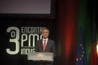 O Presidente da República, Aníbal Cavaco Silva, participa na Sessão de Encerramento do 3º Encontro Rede PME Inovação COTEC, no Centro de Congressos do Estoril, a 9 de dezembro de 2009