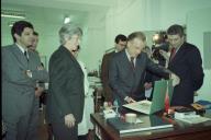 Visita do Presidente da República, Jorge Sampaio, à Biblioteca Nacional por ocasião da abertura do colóquio "Comparação", a 21 de abril de 1998