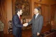 O Presidente da República, Aníbal Cavaco Silva, recebe em audiência o Presidente do Partido Social Democrata, Pedro Passos Coelho, a 17 de março de 2011