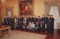 Fotografias do Presidente da República, Jorge Sampaio, com membros da Casa Civil, no Palácio de Belém, em novembro de 2000